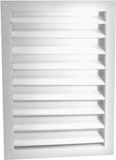 Master Flow DA2430W Dual Louver, 32-1/4 in L, 26-1/2 in W, Aluminum, White
